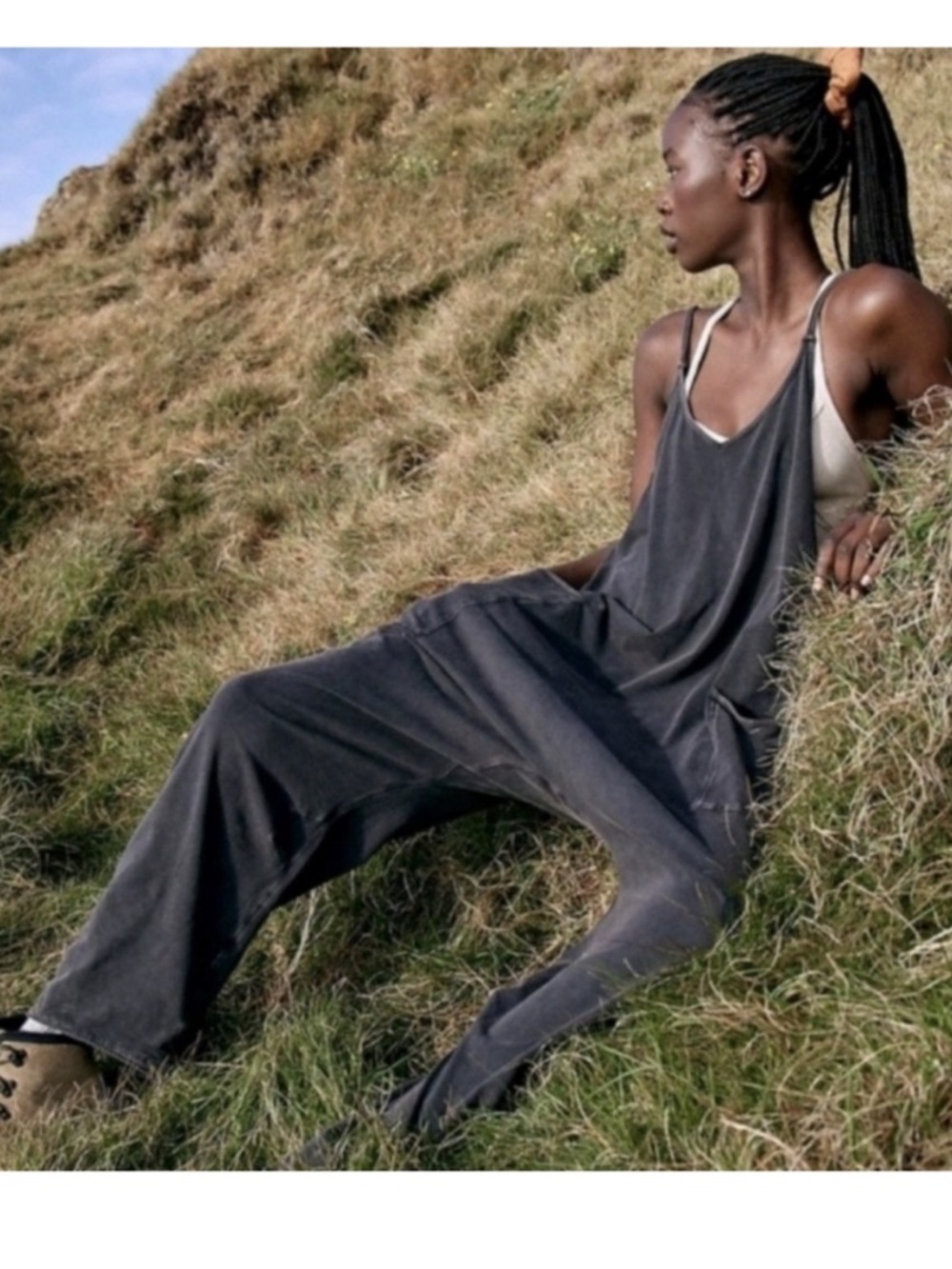 Free People Hot Shot Onesie Charcoal Heather Size Medium - Picture 7 of 10